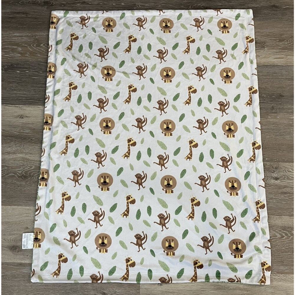 SL Home Fashions | Lion Giraffe Monkey Jungle Baby Blanket Soft 30x40 Rn 119741